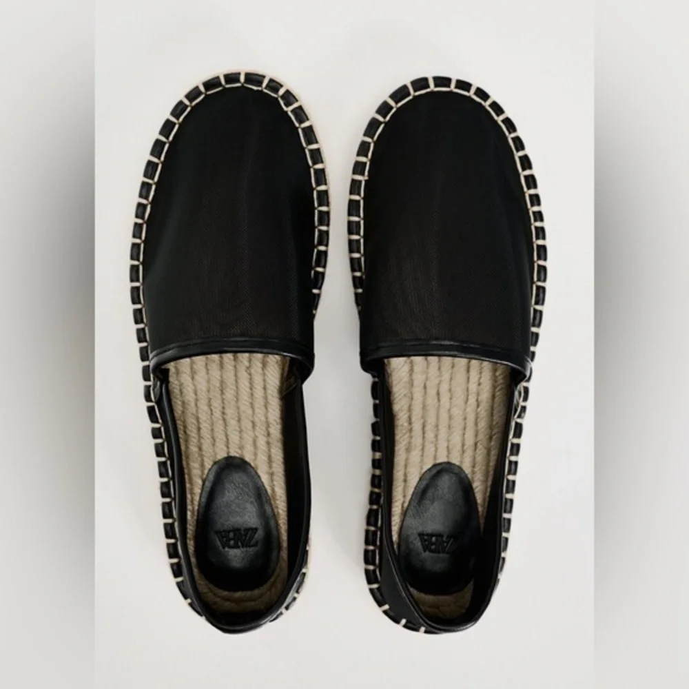 ZARA Mesh Espadrilles Jute Soles 3518/310